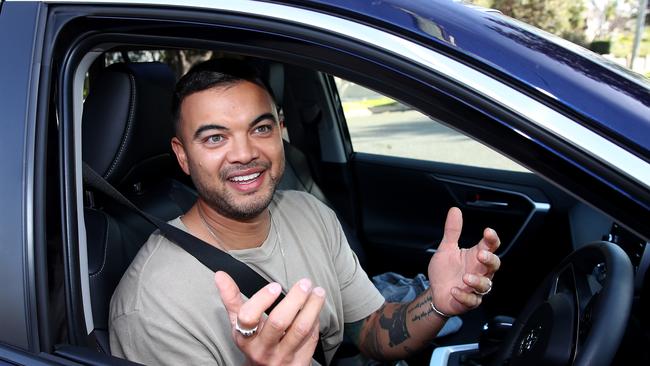 Singer Guy Sebastian pictured leaving his Maroubra house after news broke that his former manager Titus Day was arrested in relation to fraud charges involving over $1m he kept from royalties owed to Guy. Picture: Toby Zerna