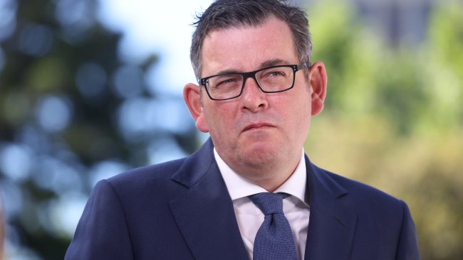 Victorian Premier Daniel Andrews arrives at Parliament House on Tuesday before the final votes are cast on the proposed pandemic bill. Picture: NCA NewsWire / Paul Jeffers