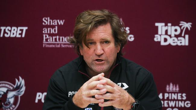 But Manly are open to extending - not ending - Hasler’s coaching career if he can come up with a clear sucession plan. Picture: NCA Newswire.