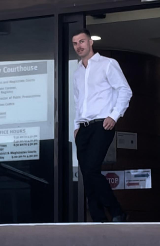 Snap Freeze owner Jack Harrison Elvery leaves Mackay courthouse in October 2024 after pleading guilty to failing to comply with health and safety duty – category 2. Picture: Janessa Ekert