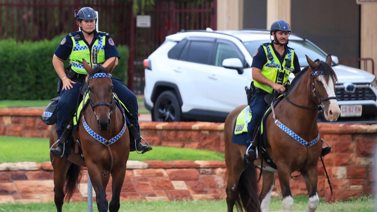 Mounted police patrol Alice Springs. Picture: JPL/Media Mode/news.com.au