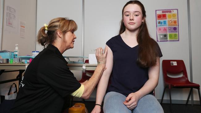 Adolescents can be vaccinated for free. Picture: Nikki Davis-Jones