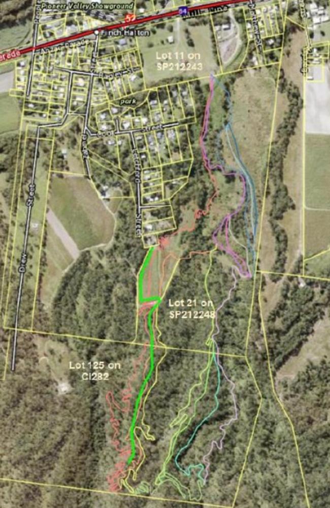 The proposed trail alignments in the Pioneer Valley. Picture: Mackay Regional Council