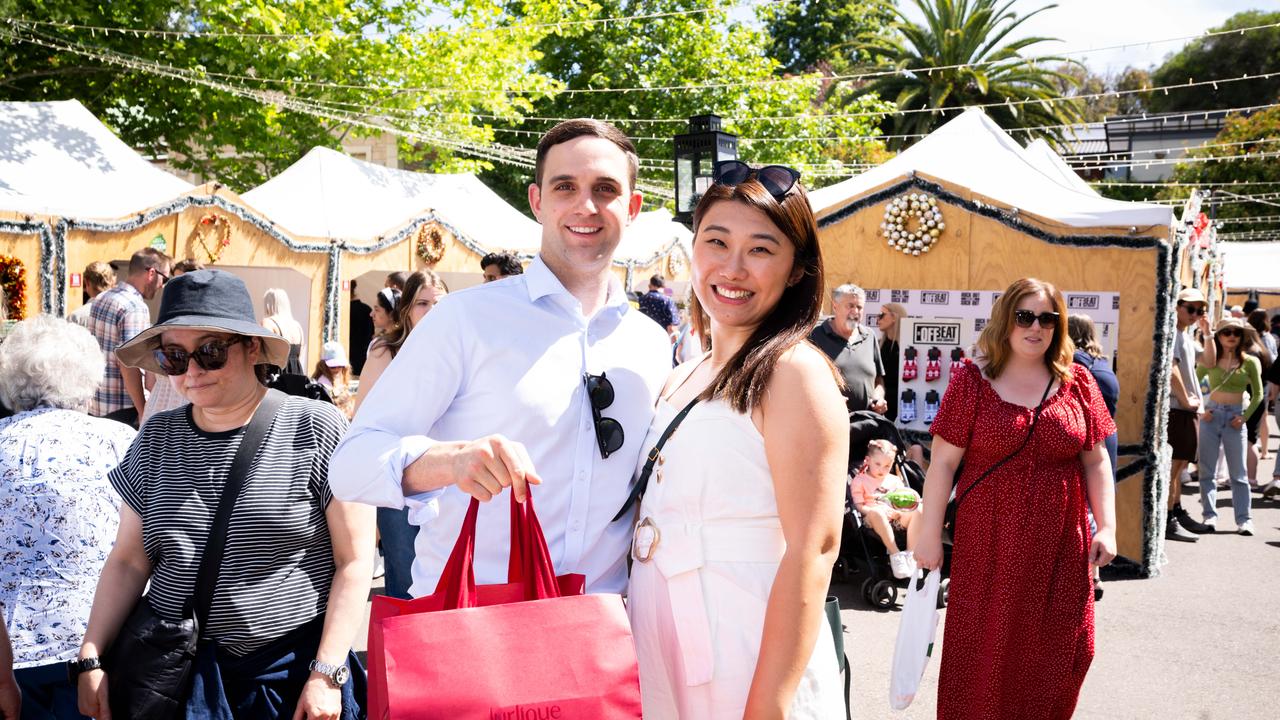 Hahndorf Christkindlmarkt shoppers spreading cheer. Picture: The Advertiser/ Morgan Sette