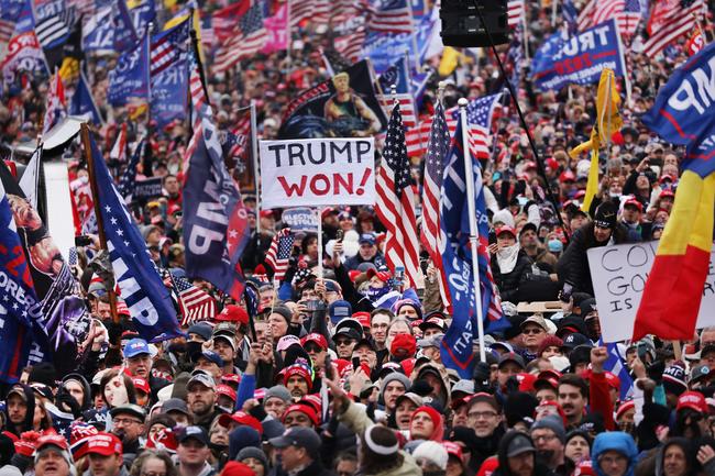 WASHINGTON, DC: Trump supporters gather in the nation’s capital to protest the ratification of President-elect Joe Biden’s Electoral College victory over President Trump in the 2020 election. Picture: Spencer Platt/Getty Images/AFP