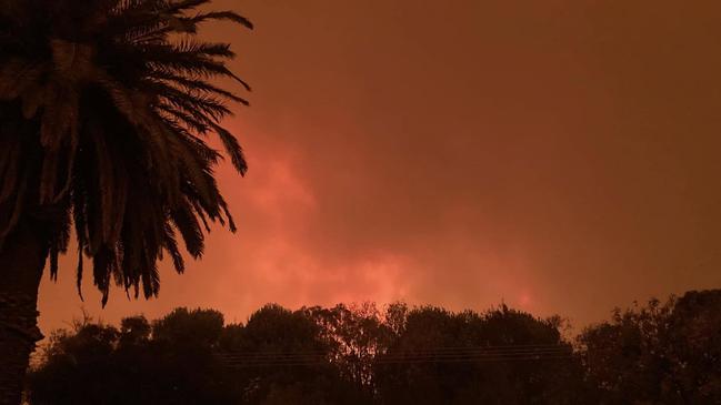 A bushfire in the Little Desert National Park that is not yet under control. Picture: Facebook.