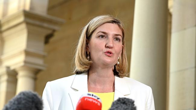 Health Minister Shannon Fentiman has thrown her support behind Mr Miles just 12 hours after announcing she would run against him. Picture: NCA NewsWire / John Gass