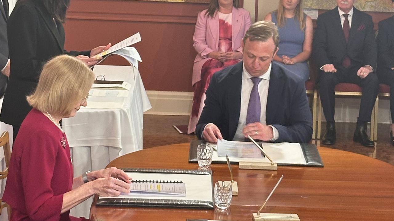 New Queensland Premier Steven Miles at Government House.