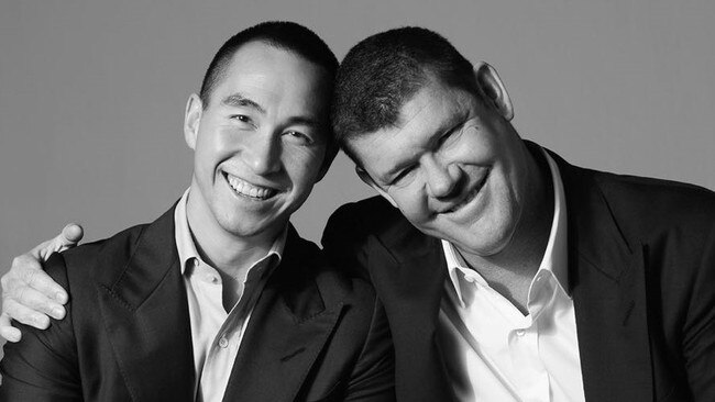 Lawrence Ho and James Packer in a picture from Damon Kitney's book The Price of Fortune.