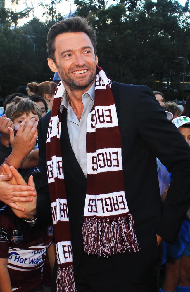 Jackman is a fanatical Sea Eagles supporter.