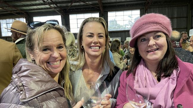 Leanne Volk, Wonga Park, Jo Mitchell, Rowville, and Michelle Nickels, Listerfield were all smiles for the event. Picture: Lucy Callander