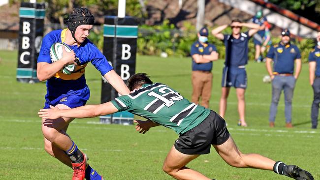 Toowoomba Grammar School player Joe Currie GPS First XV rugby between Brisbane Boys College and Toowoomba Grammar School. Saturday July 17, 2021. Picture, John Gass