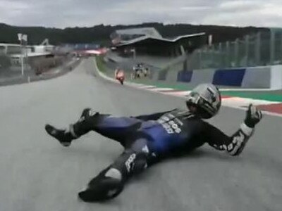 Maverick Vinales hit the eject button.