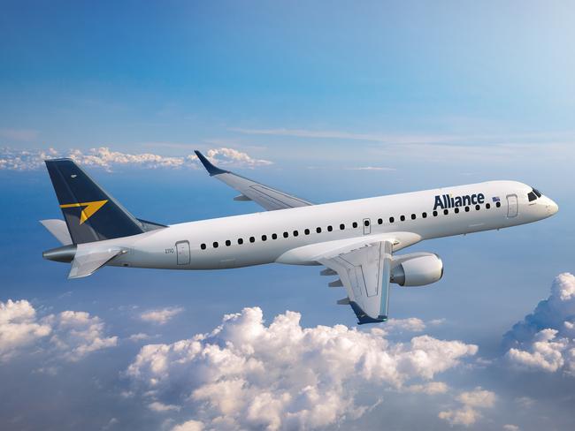 Alliance Aviation's purchase of 30 Embraer 190 jets will position the airline well in the COVID-ravaged travel market.  Picture: Supplied.