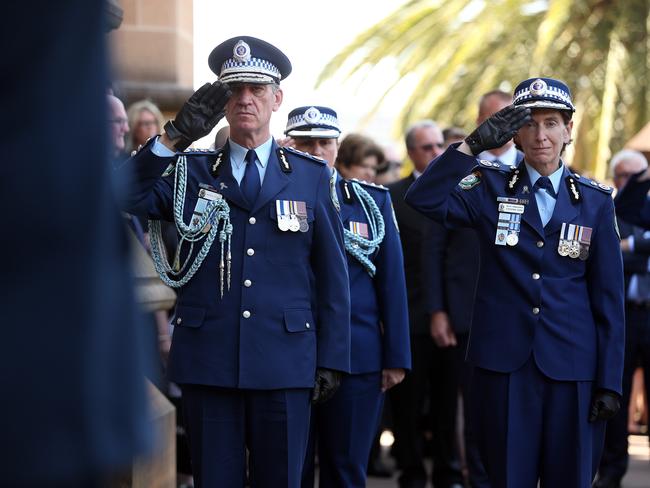 NSW Police commissioner Andrew Scipione and Deputy Commissioner Catherine Burn. Picture: Sam Ruttyn