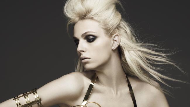 Andrej Pejic at NGV Jean Paul Gaultier exhibition for Best Weekend Melbourne story