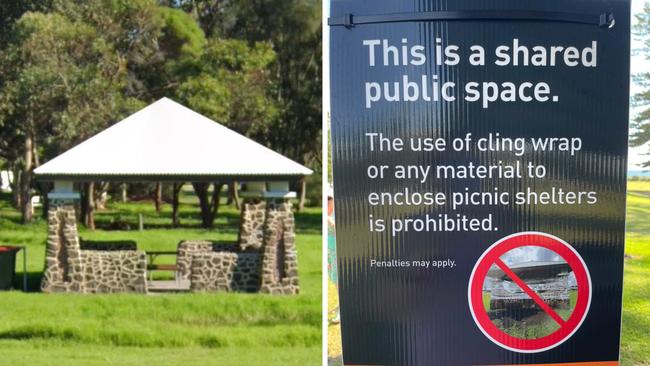 Local are fed up with people securing a spot at the beach.