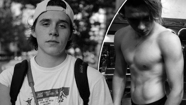 Brooklyn Beckham buffs up like dad David.