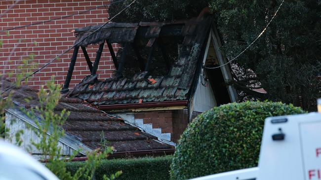 The deadly fire gutted a home in Croydon in Sydney’s Inner West about 4am on Wednesday. Picture: NewsWire/ Gaye Gerard