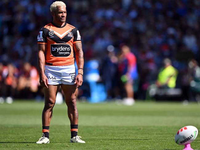 Api Koroisau becomes a keeper option if he retains the kicking duties in 2024. Picture: Getty Images