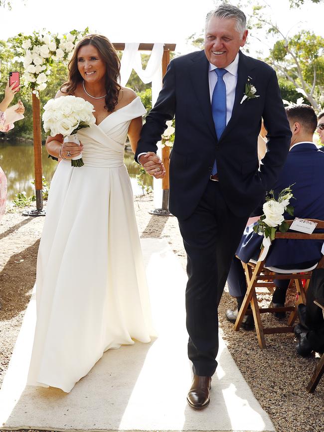 Radio star Ray Hadley married his fiance Sophie Baird at Saddles in Mt White in March. Picture: Sam Ruttyn