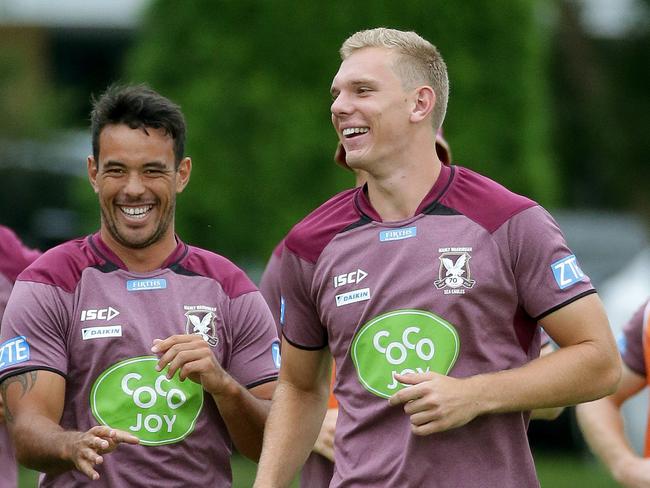 Tom Trbojevic during Sea Eagles training. Photo: Adam Ward