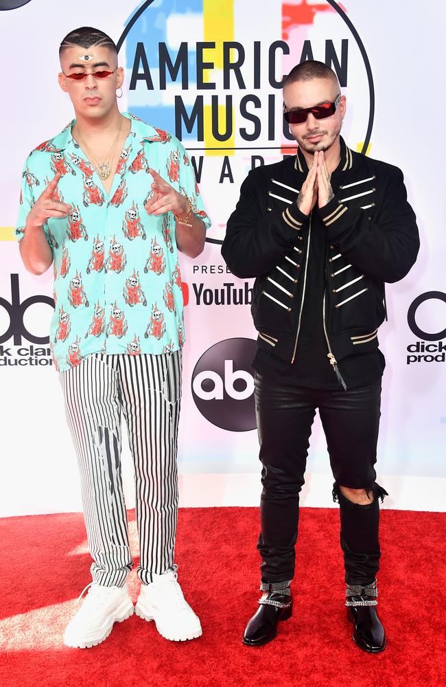 L-R: Bad Bunny and J Balvin. No, I don’t know either. Picture: Getty