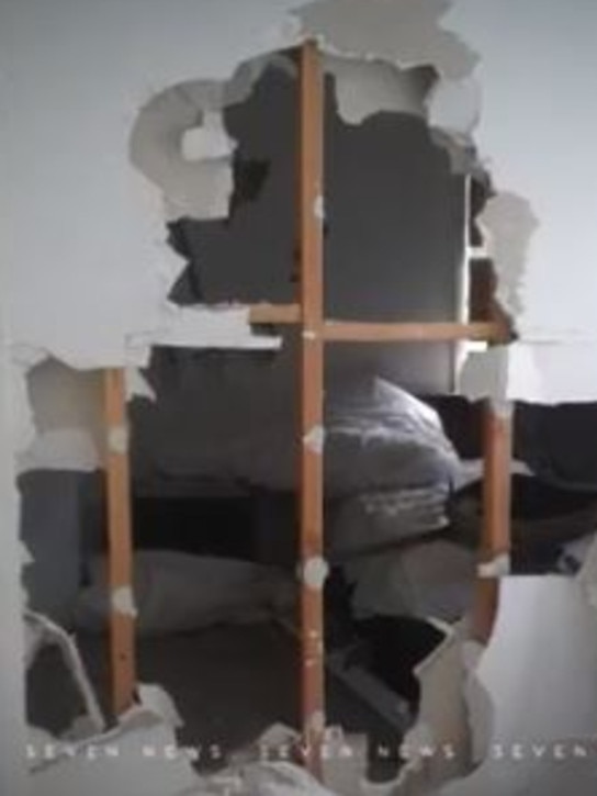 Walls were smashed. Image: Seven News