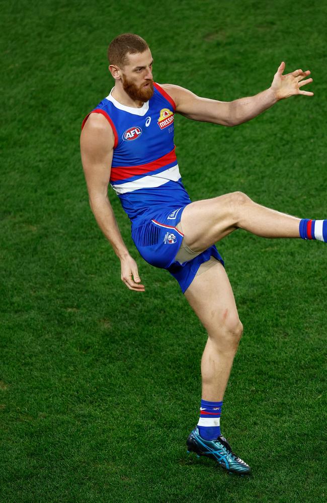 Liam Jones is hunting a new contract. Picture: Michael Willson/AFL Photos via Getty Images.