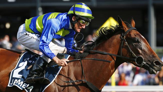 Top filly Jameka looms as the main danger to Tarzino in the Derby. Picture: Colleen Petch