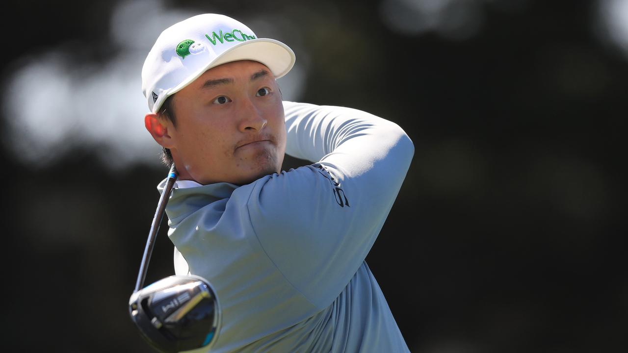 Haotong Li led the PGA Championship midway through the second round.