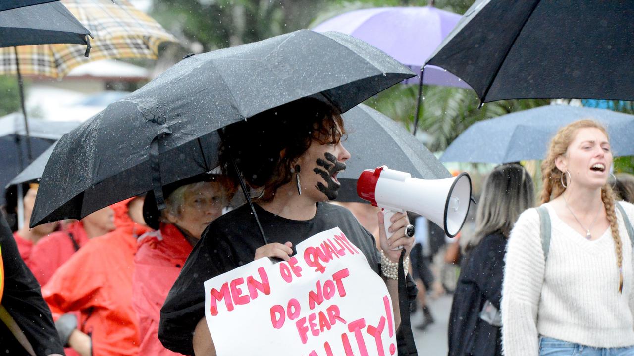 Ilona Harker at the March 4 Justice event in Mullumbimby on Monday, March 15, 2021. Picture: Liana Boss