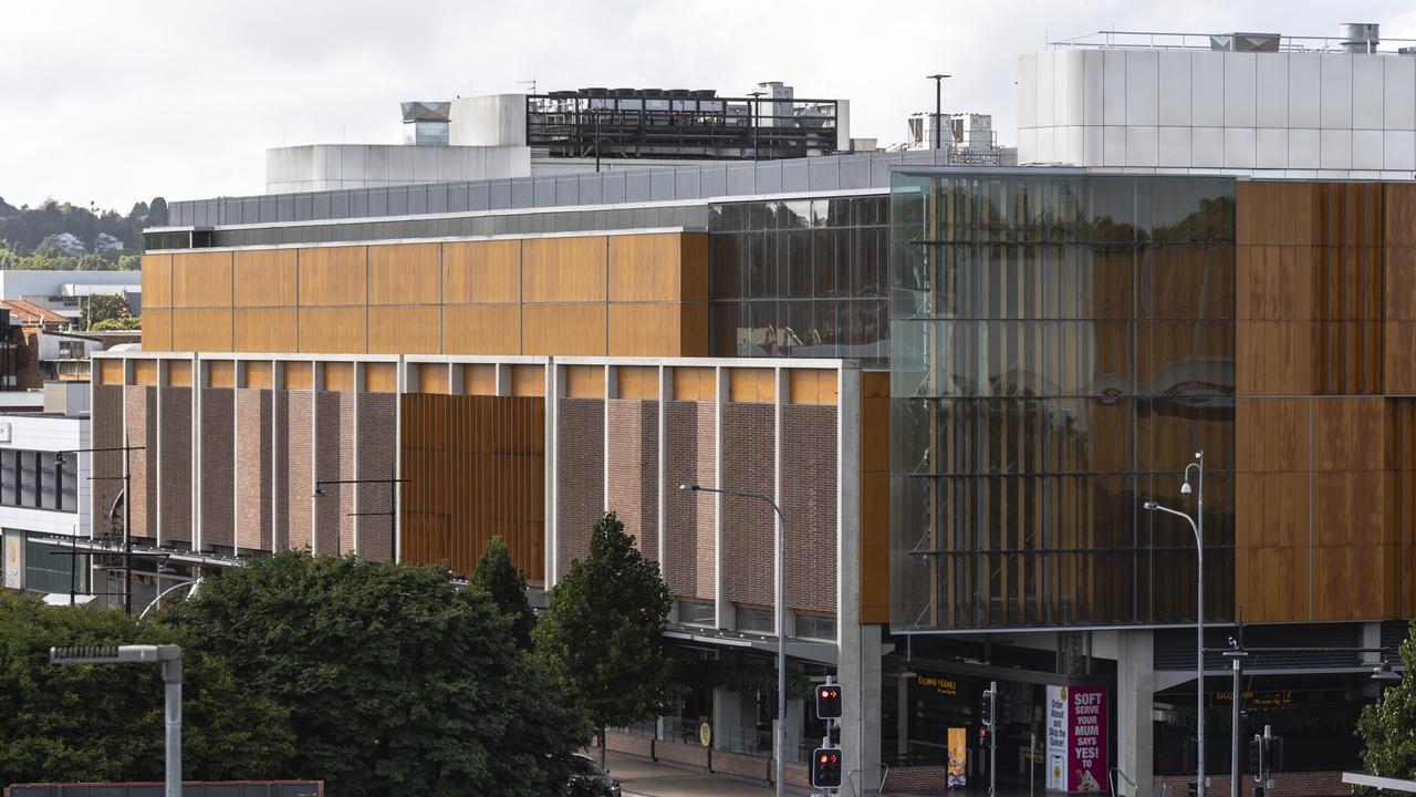 Grand Central shopping centre on corner of Victoria and Margaret Sts in the Toowoomba CBD as seen from Mylne St residential tower block, Thursday, March 23, 2023. Picture: Kevin Farmer