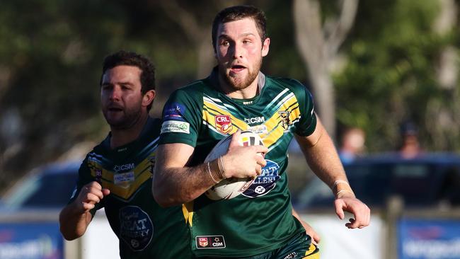 Cudgen Hornets front-rower Caleb Ziebell goes on the attack