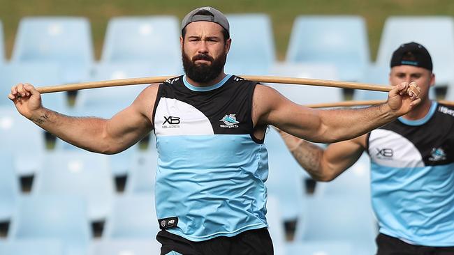 Aaron Woods is getting into the swing of things at Cronulla. Image: Brett Costello