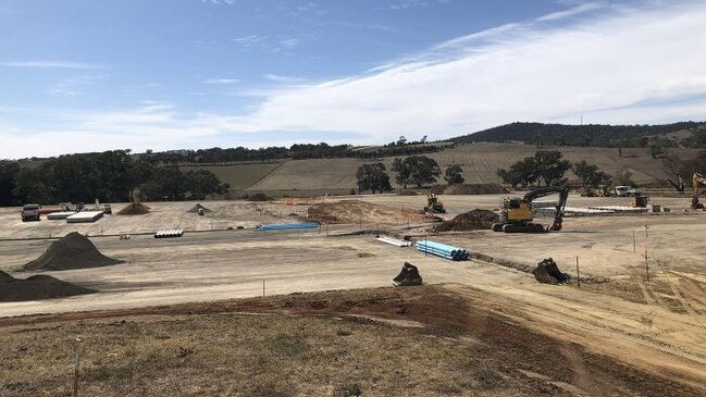 Construction of the regional sports hub in Mount Barker is underway, which will include Premier League soccer pitches. Source: Mount Barker Council