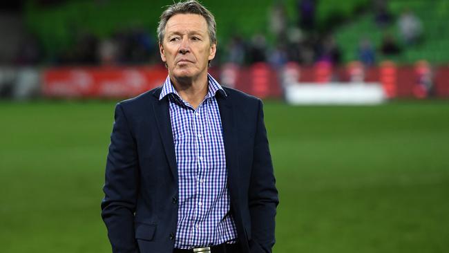 Storm coach Craig Bellamy has returned serve at the Sharks. Picture: AAP