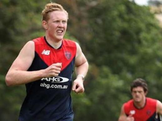 Clayton Oliver at Melbourne pre-season training