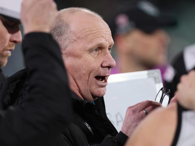 Ken Hinkley has distanced himself from the West Coast speculation. Picture: James Elsby/AFL Photos