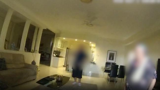 The bizarre footage appears to show two people inside the home. Picture: QLD Police