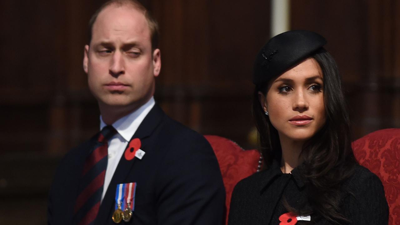 Prince William with Meghan Markle before she quit as a working royal. Picture: Eddie Mulholland/AFP