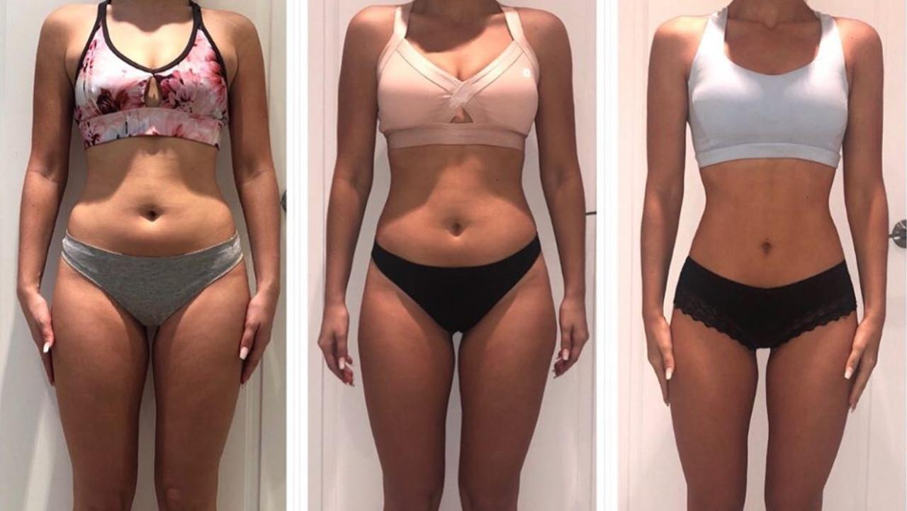 She transformed her body in eight months losing 18 kilos and 12 per cent body fat. Picture: Zara Spooner