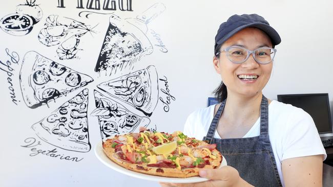 Audrey Xu, who operated Pizza Capers stores for 10 years, has turned independent and left Retail Food Group. She has opened Craft Pizza and More at Homeworld in Helensvale. Picture: Tim Marsden