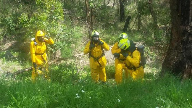 The CFA removed nine chemicals drums that were dumped near the 1000 Steps. Picture: Upper FTG CFA