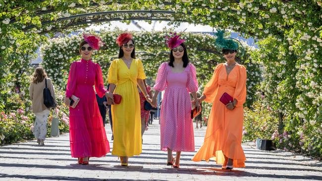 Racegoers at Champions Stakes Day at Flemington. Picture: Getty Images