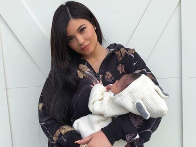 Kylie Jenner with her baby girl Stormi. Picture: Instagram