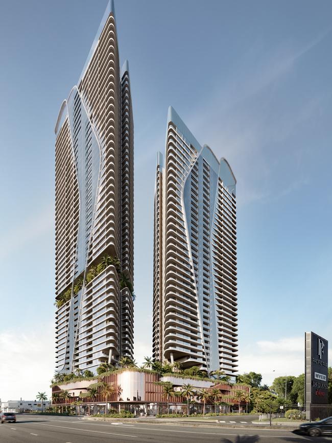 An artist's impression of the Landmark development on the Gold Coast.