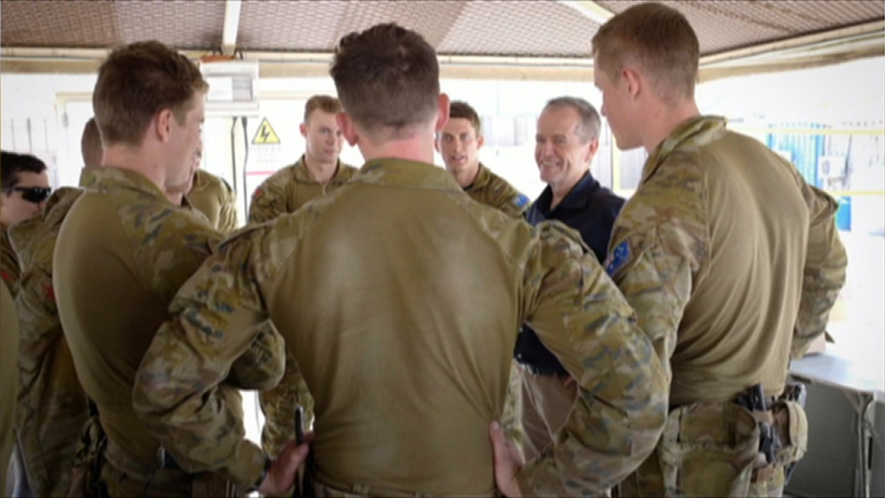 Bill Shorten spends ANZAC day in Afghanistan 