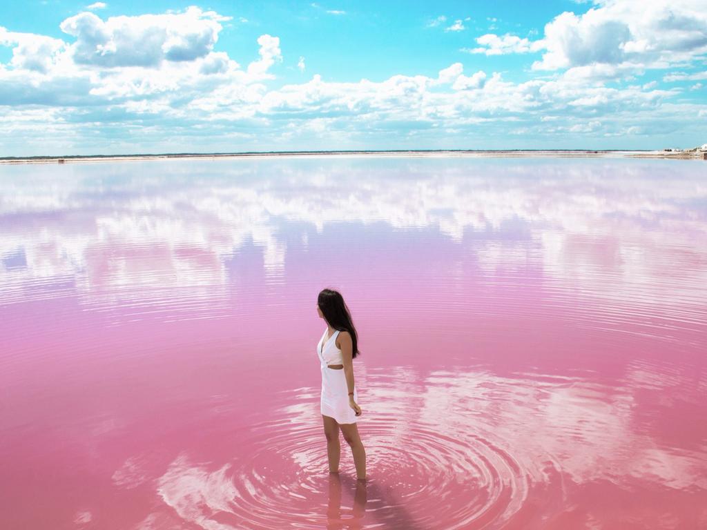 Places like the Pink Lake in WA are popular with Chinese tourists in particular.