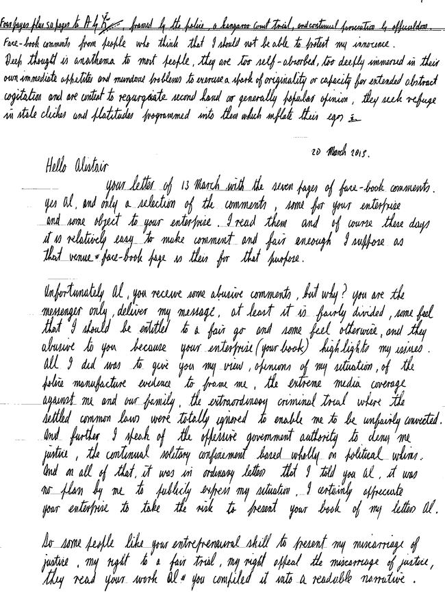 One of Ivan Milat’s letters to his nephew.